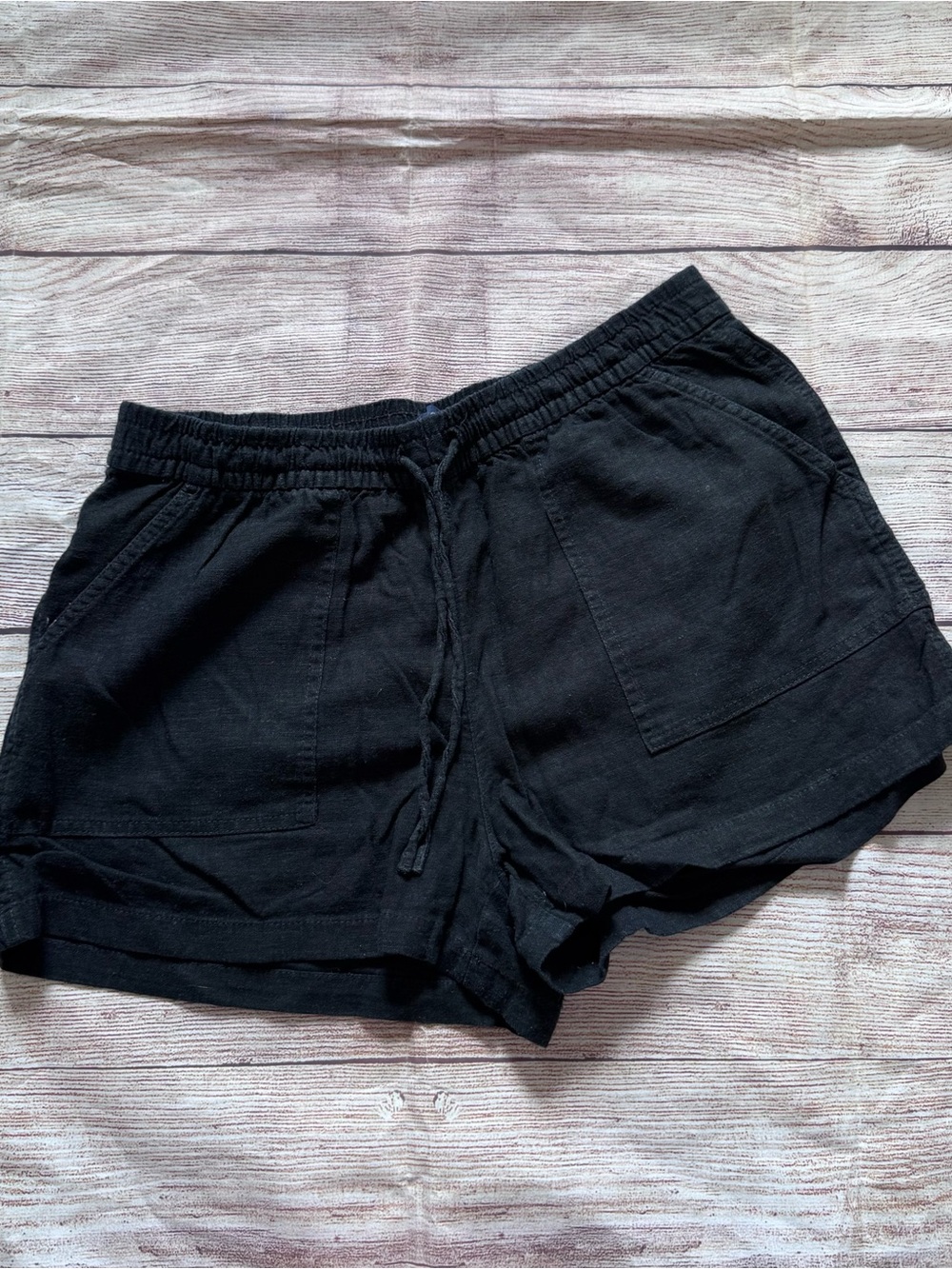 J. Crew Black Linen Shorts